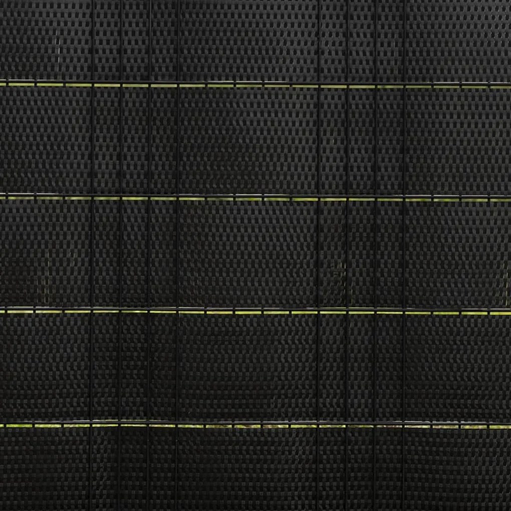Telas de varanda 5 pcs 255x19 cm vime PE preto