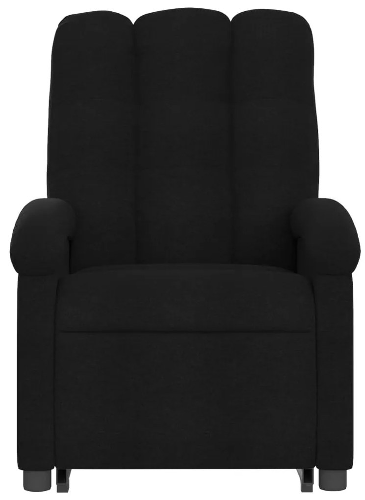 Poltrona elétrica elevatória massagens tecido preto
