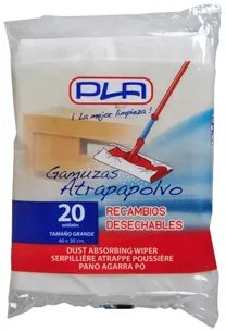 Recarga Mopa Agarra o Po Descartável Grande 40x30 cm Bolsa de 20 Unidades