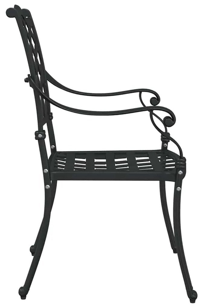 Cadeiras Externas vidaXL Preto Alumínio 56 x 55 x 92.5 cm Resistente