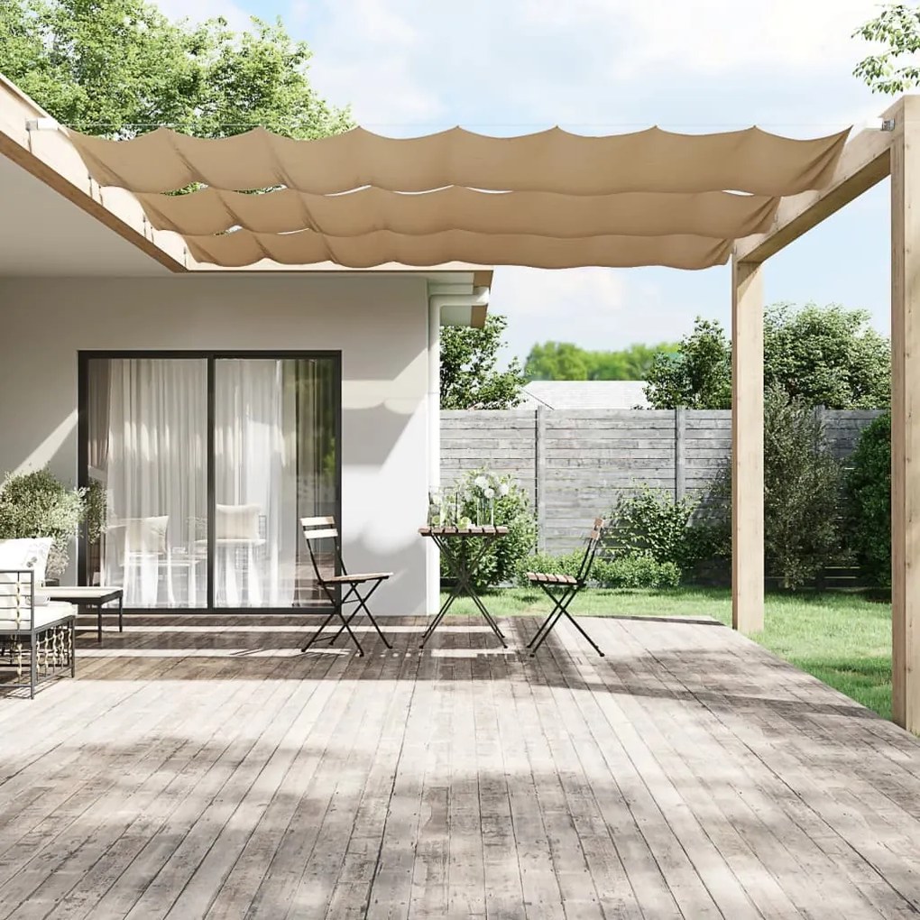 vidaXL Toldo vertical 60x600 cm tecido oxford cinza-acastanhado