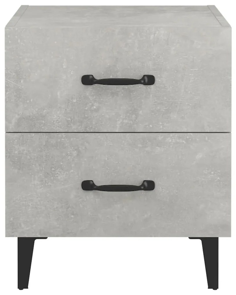 Mesas de cabeceira 2 pcs 40x35x47,5 cm cinzento cimento
