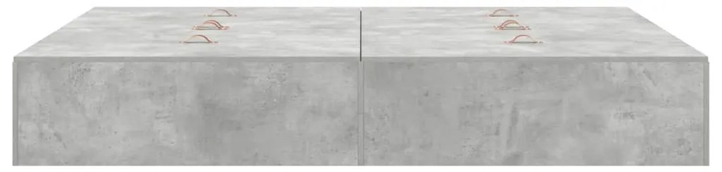 Estrado de Cama Cinza Concreto 160x200 cm