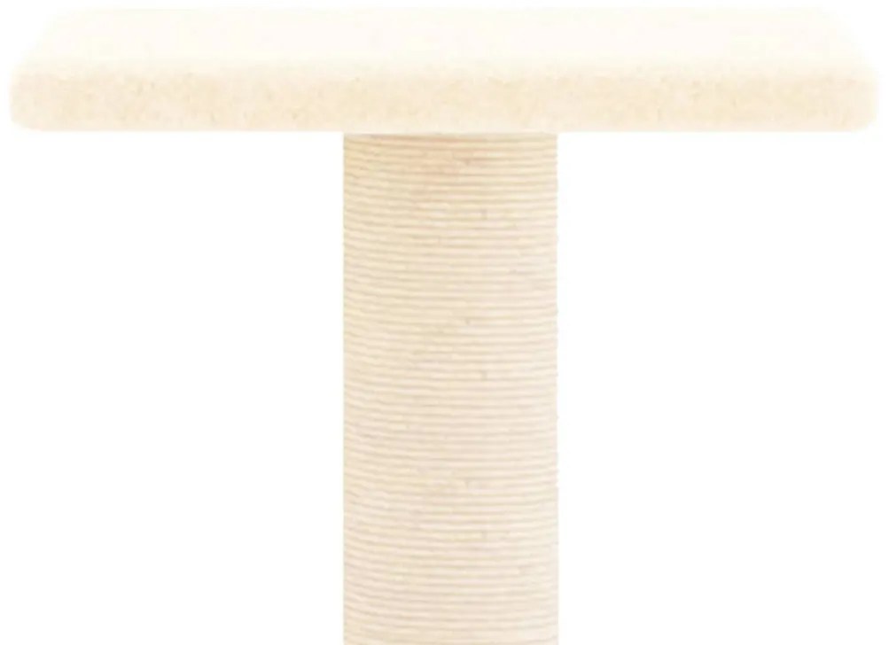 Árvore para gatos c/ postes arranhadores sisal 73 cm cor creme