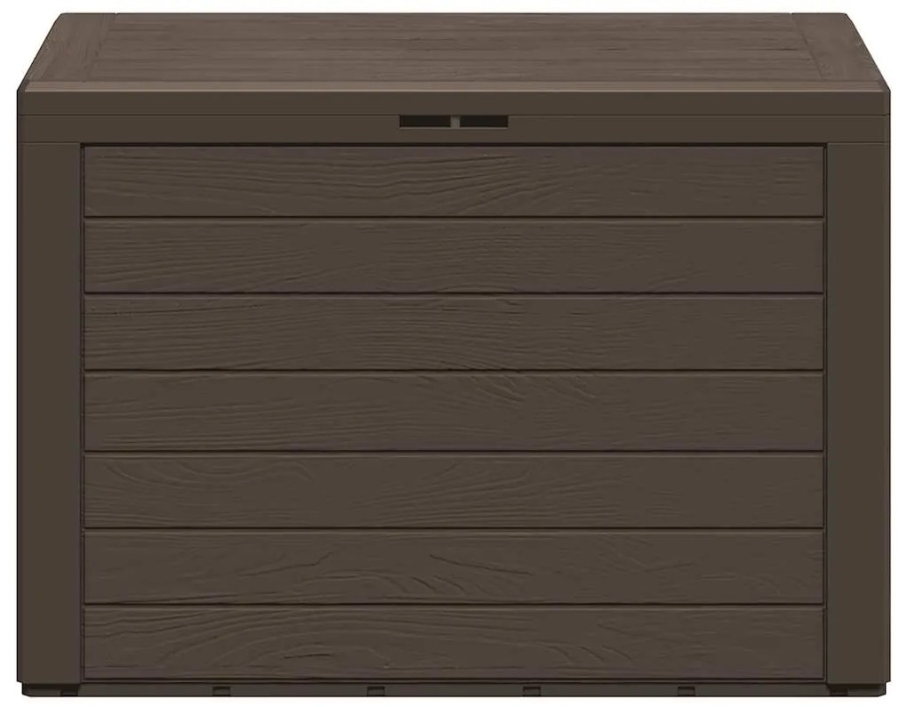 Caixa de arrumação de jardim 78x44x55 cm castanho