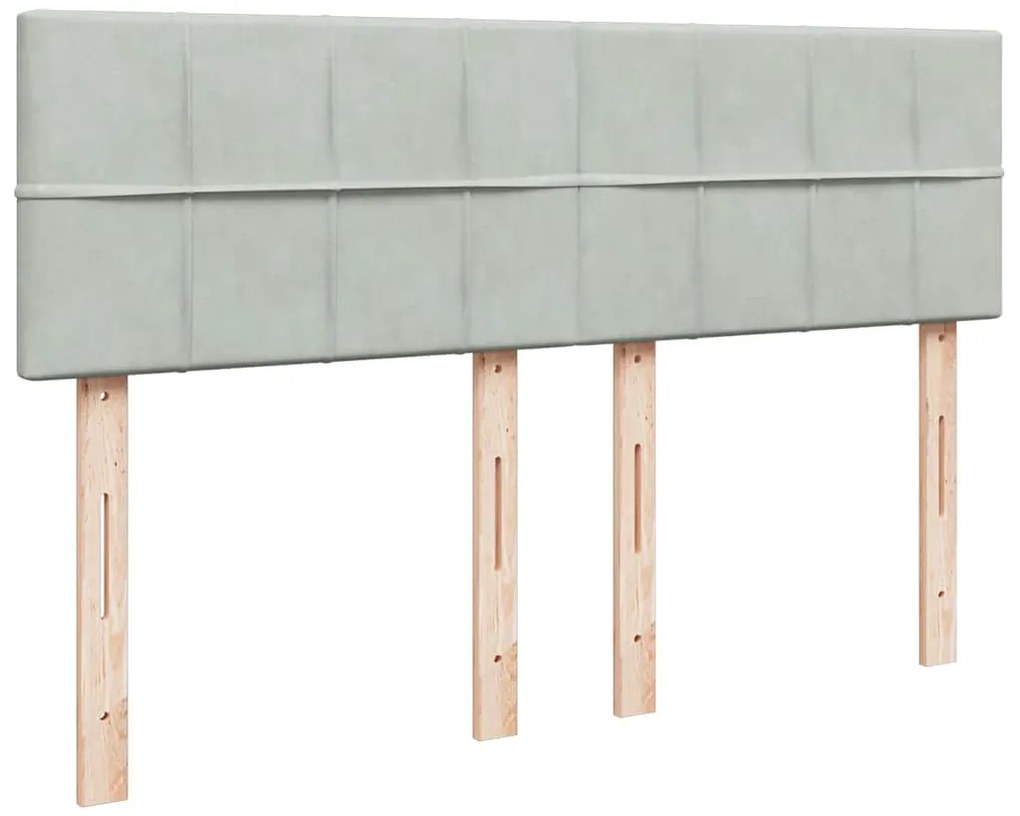 Estrutura de cama otomana com colchão 140x200 cm cinzento claro