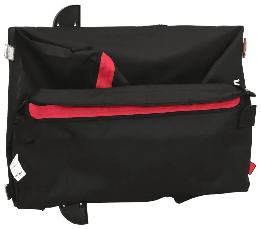 Reboque para bicicleta 45 kg ferro preto e vermelho
