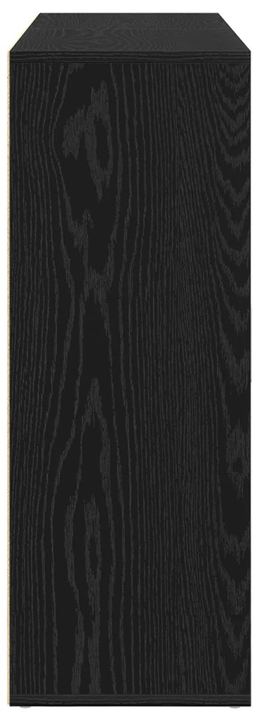 Buffets 2 pcs Madeira de Carvalho Preto 60x31x84 cm Madeira de engenha