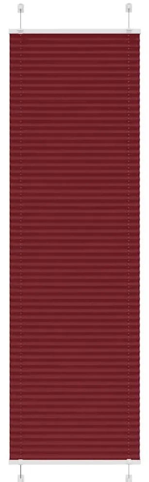 vidaXL Plissado Cego Bordéus Vermelho 65x200 cm Largura Tecido