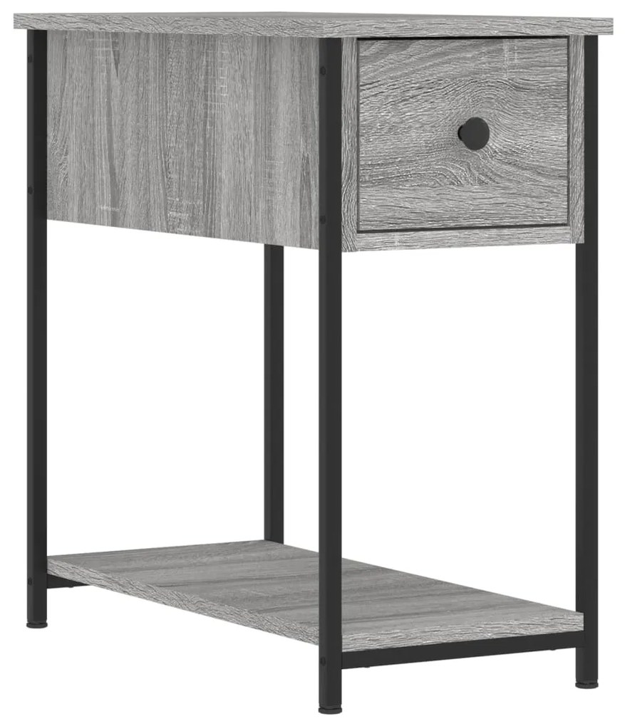 Mesas de cabeceira 2 pcs derivados madeira sonoma cinza
