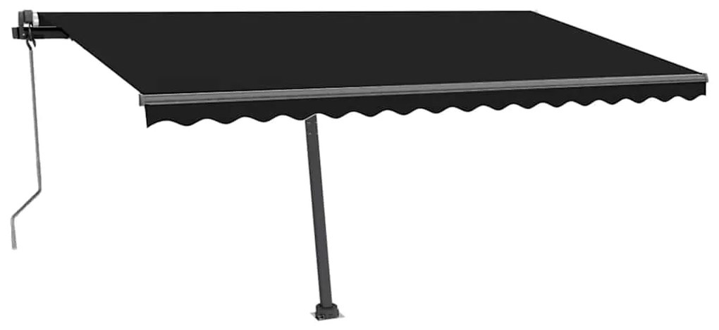 Toldo automático com LED e sensor de vento 450x300 cm antracite