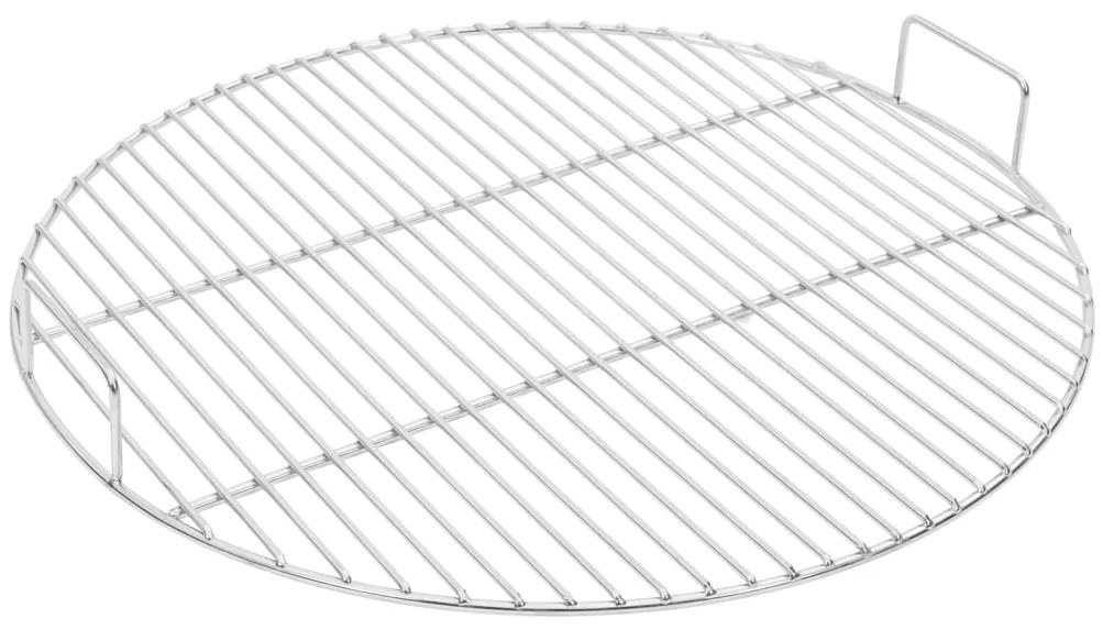 Grelha p/ churrasco redonda c/ pegas Ø54 cm aço inoxidável 304