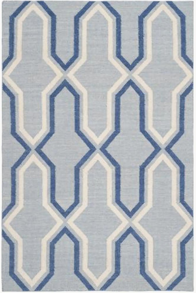 Tapete artesanal de lã de pelo curto Ana