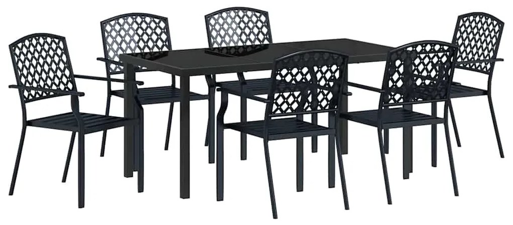 Conjunto de Jantar Jardim 3 Peças Anthracite - Aço