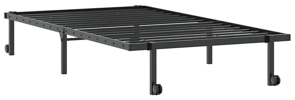 Estrutura de cama sem colchão Dobrável 100x200 cm aço preto