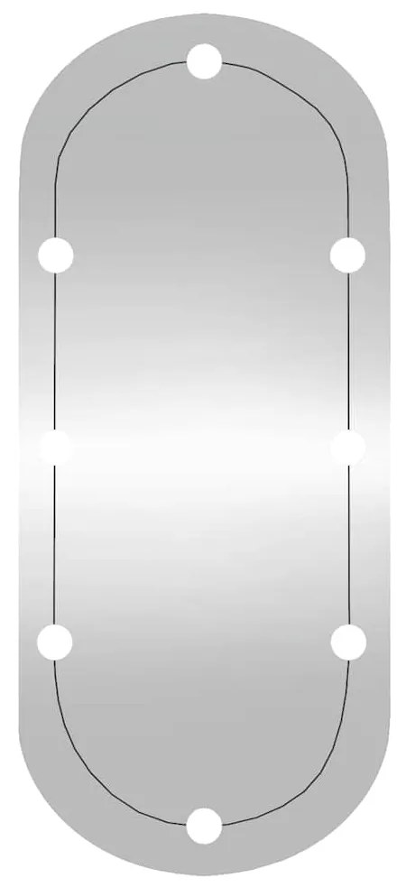 Espelho de parede oval com luzes LED 25x60 cm vidro