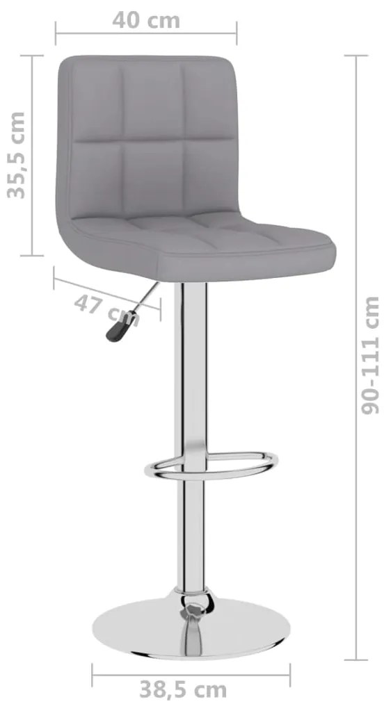 Bancos de bar 2 pcs tecido cinzento-claro
