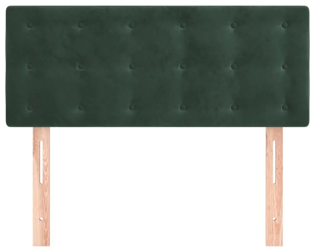 Cabeceira de cama veludo 100x5x78/88 cm verde-escuro