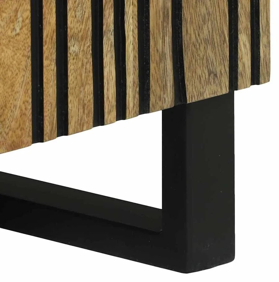 Armário de TV - 80x31,5x46 cm em Madeira de Mangueira e Madeira de Eng