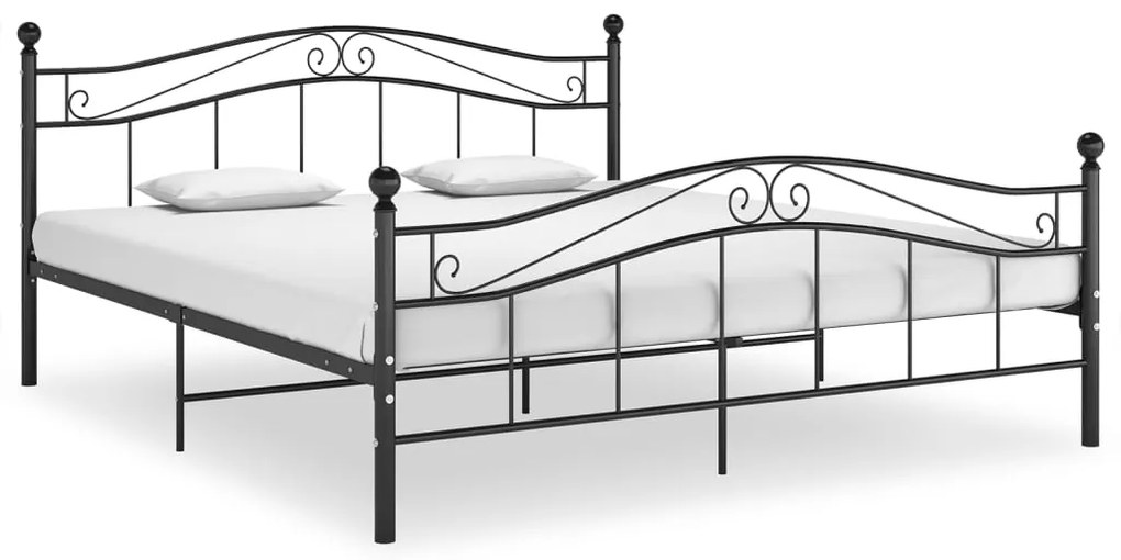 Estrutura de cama 180x200 cm metal preto