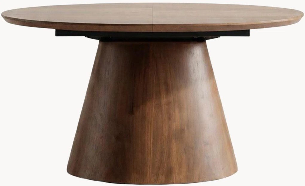 Mesa de jantar oval extensível em folha de carvalho Violette, 160 - 200 x 100 cm