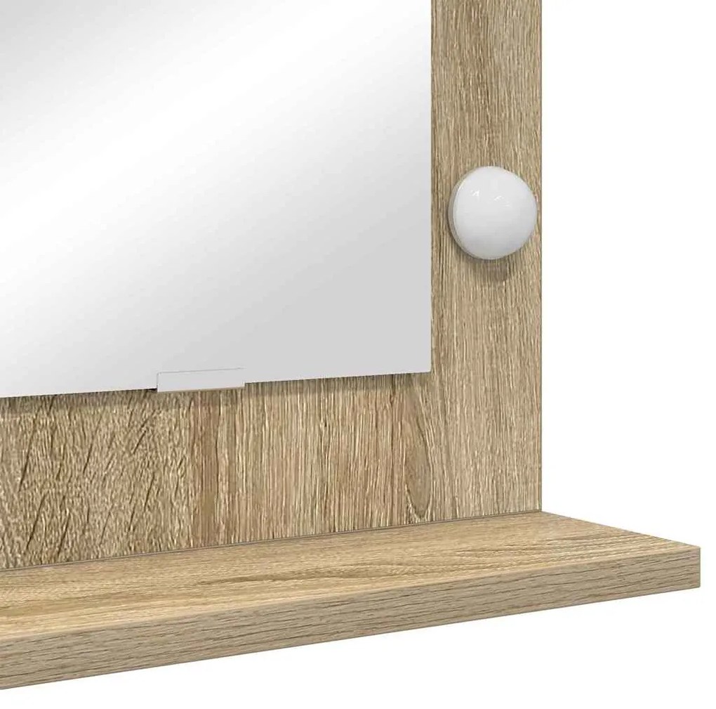 Espelho de Vanity com Luzes LED Carvalho Sonoma 60x55x18 cm