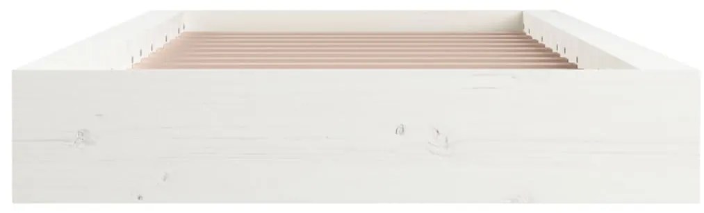 Estrutura cama pequena solteiro 75x190 cm madeira maciça branco