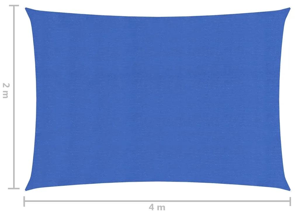 Para-sol estilo vela 160 g/m² 2x4 m PEAD azul