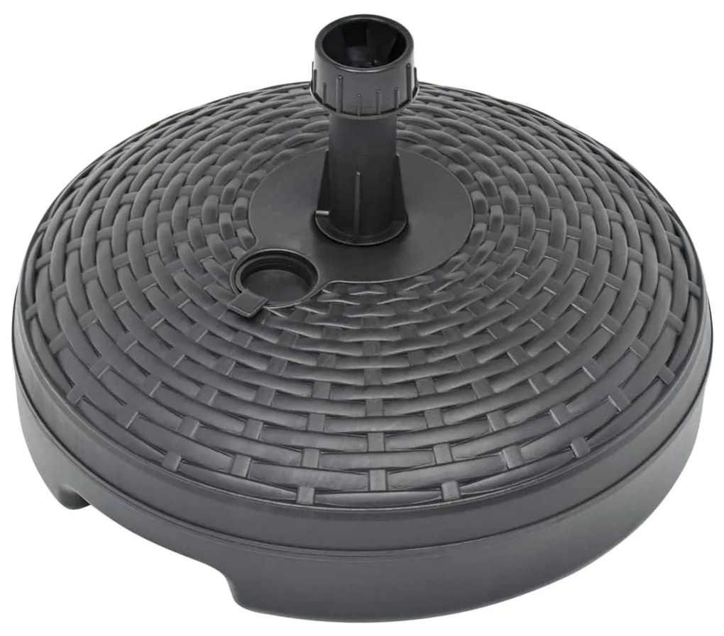 Base guarda-sol c/ areia/água 20 L plástico vime antracite