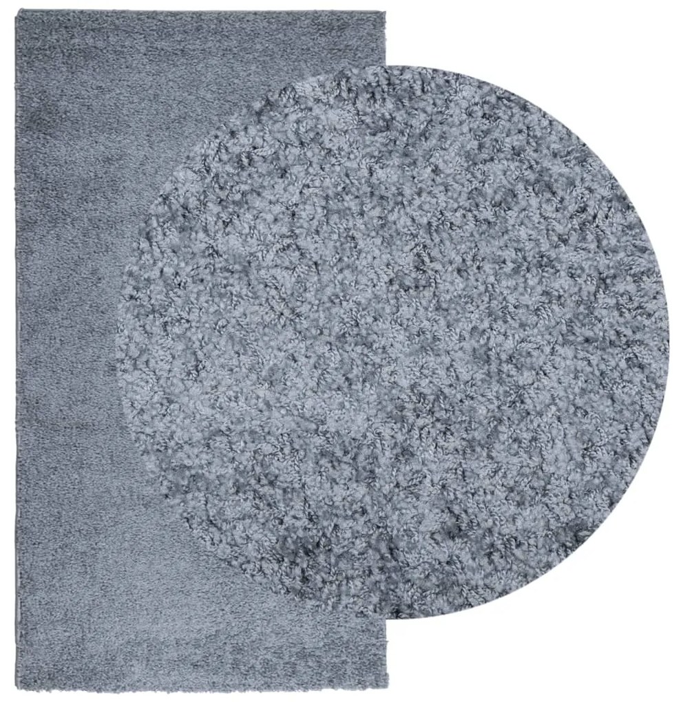 Tapete shaggy de pelo alto PAMPLONA 60x110 cm azul