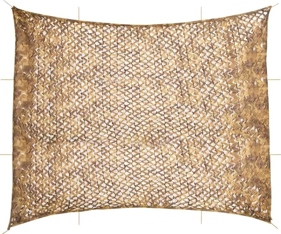 vidaXL Rede de camuflagem com saco de arrumação 729x602 cm areia