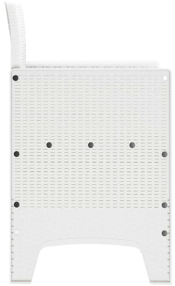 Cadeiras de jardim com almofadas 4 pcs Branco 53 x 49 x 85 cm