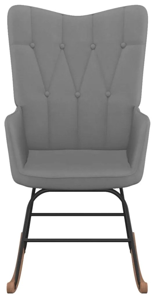 Cadeira de baloiço tecido cinzento-escuro