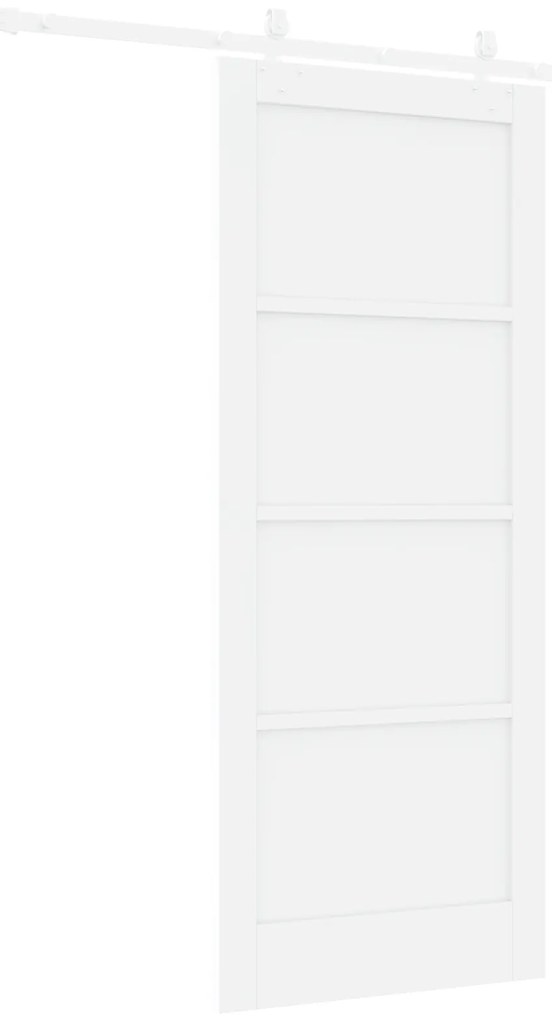Porta Deslizante vidaXL com Conjunto de Hardware Branca 83x202 cm Made