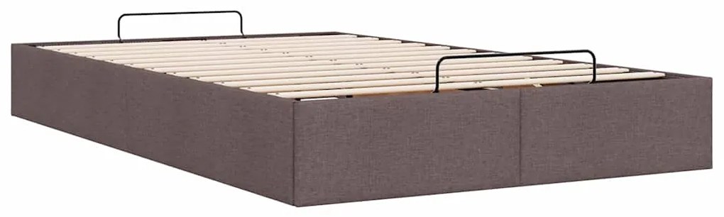 Estrutura de cama otomana sem colchão 120x190cm castanho escuro