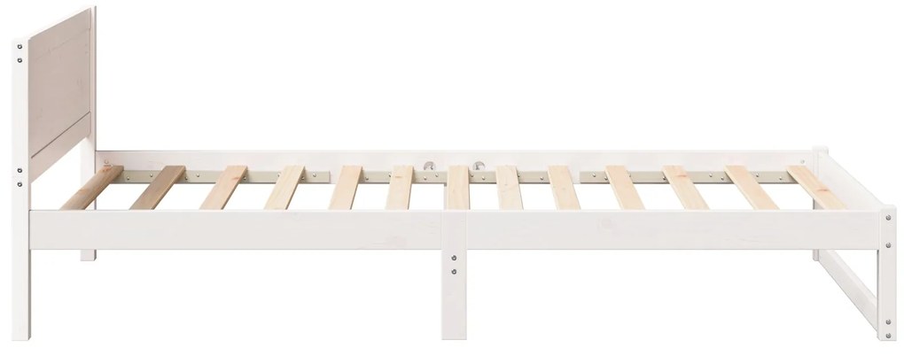 Estrado de Cama Branco Madeira de Pinho Maciça 75 x 190 cm