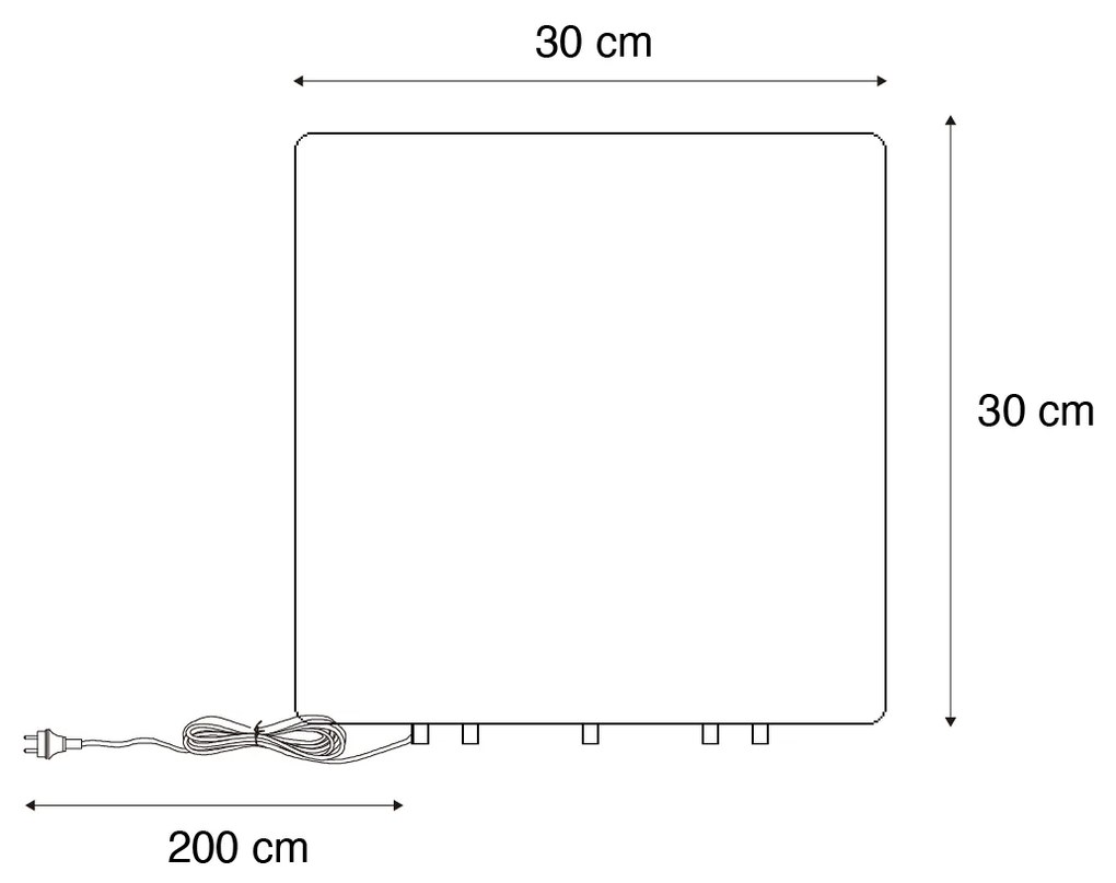 Candeeiro de Exterior Inteligente Branco Quadrado 30 cm Incl. LED A60 IP44 - Nura