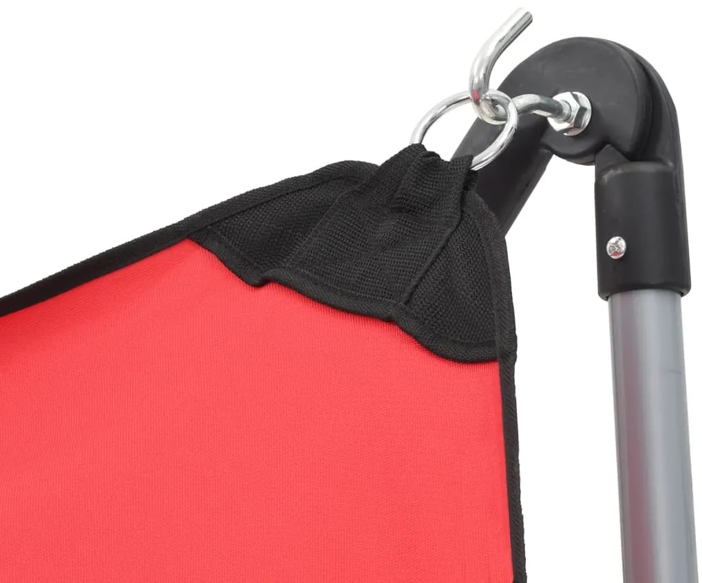 Rede com suporte dobrável vermelho