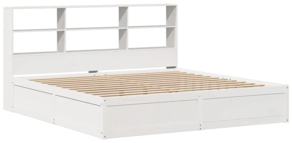 Cama sem colchão 180x200 cm madeira de pinho maciça branco