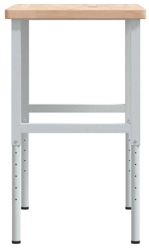 Bancada retangular 100x60x(73-99,5) cm madeira carvalho maciça