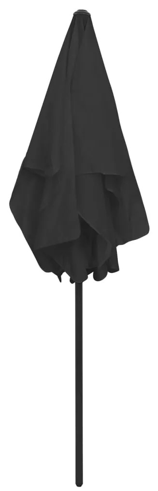 Guarda-sol de praia 180x120 cm preto