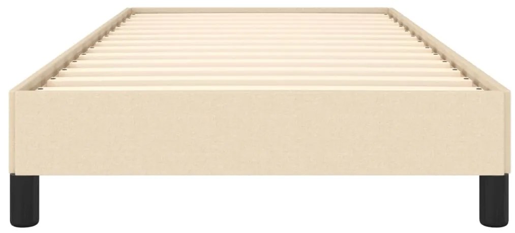 Estrutura de cama sem colchão 90x200 cm tecido creme