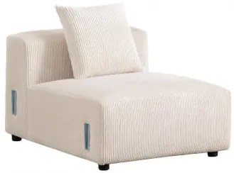 Módulo Central (85x113 Cm) Com Almofada Para Sofá Modular Bruna Bombazina Crema Linho - Sklum