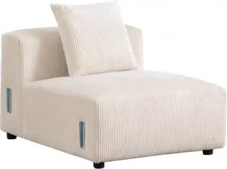 Módulo Central 85x113 Cm Com Almofada Para Sofá Modular Bruna Linho Veludo Bege Linho - Sklum