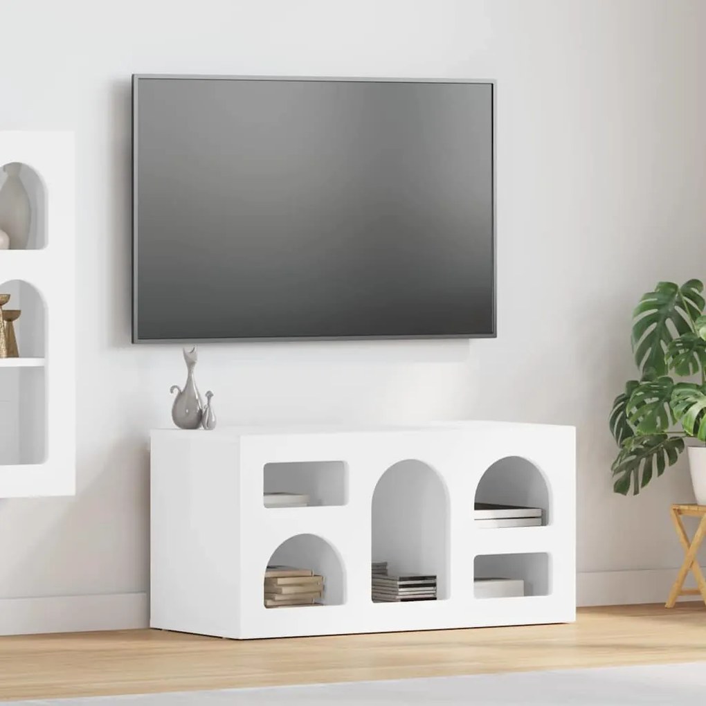 vidaXL Gabinete para TV Branco Brilhante 80 x 35 x 40 cm