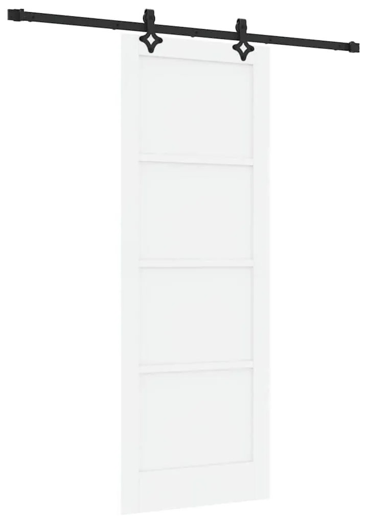 Porta Deslizante vidaXL com Conjunto de Ferragens Branca 78x211 cm Mad