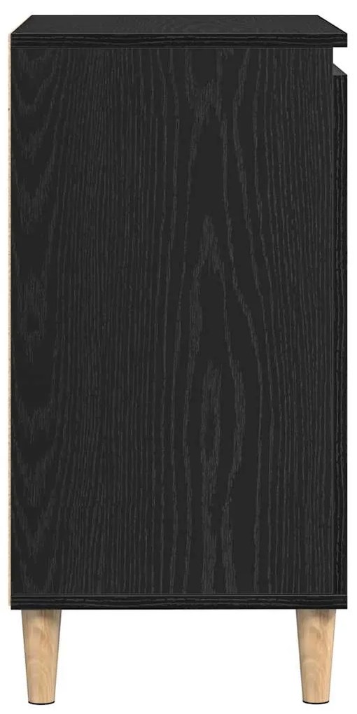 Sideboard vidaXL Preto Carvalho 60x35x70 cm Madeira de engenharia