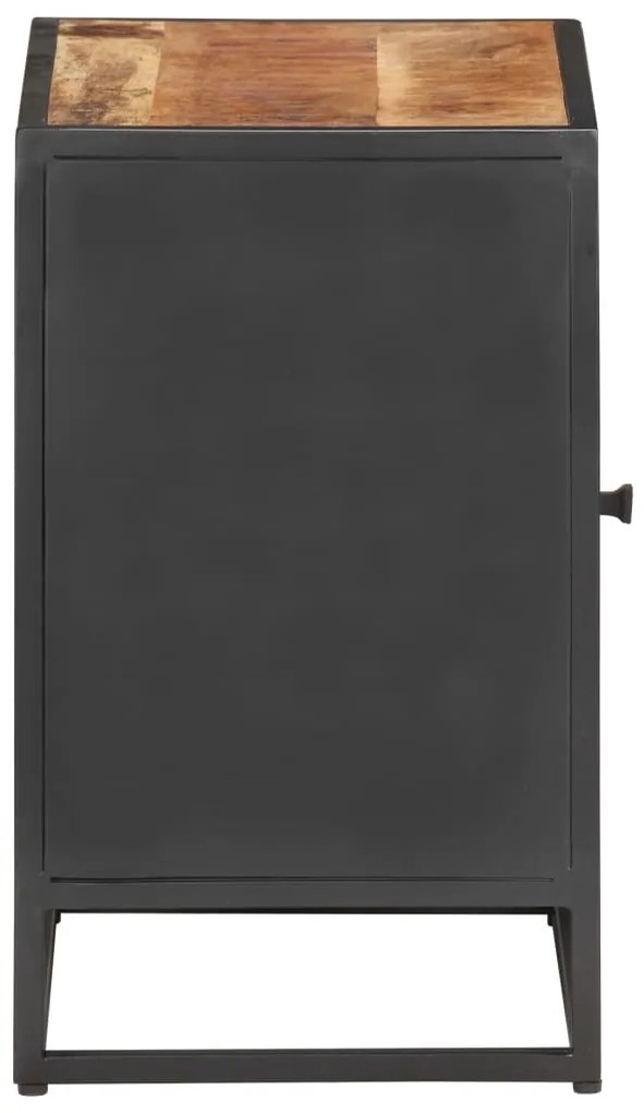 Mesa de cabeceira 40x30x50cm mangueira áspera/palhinha natural