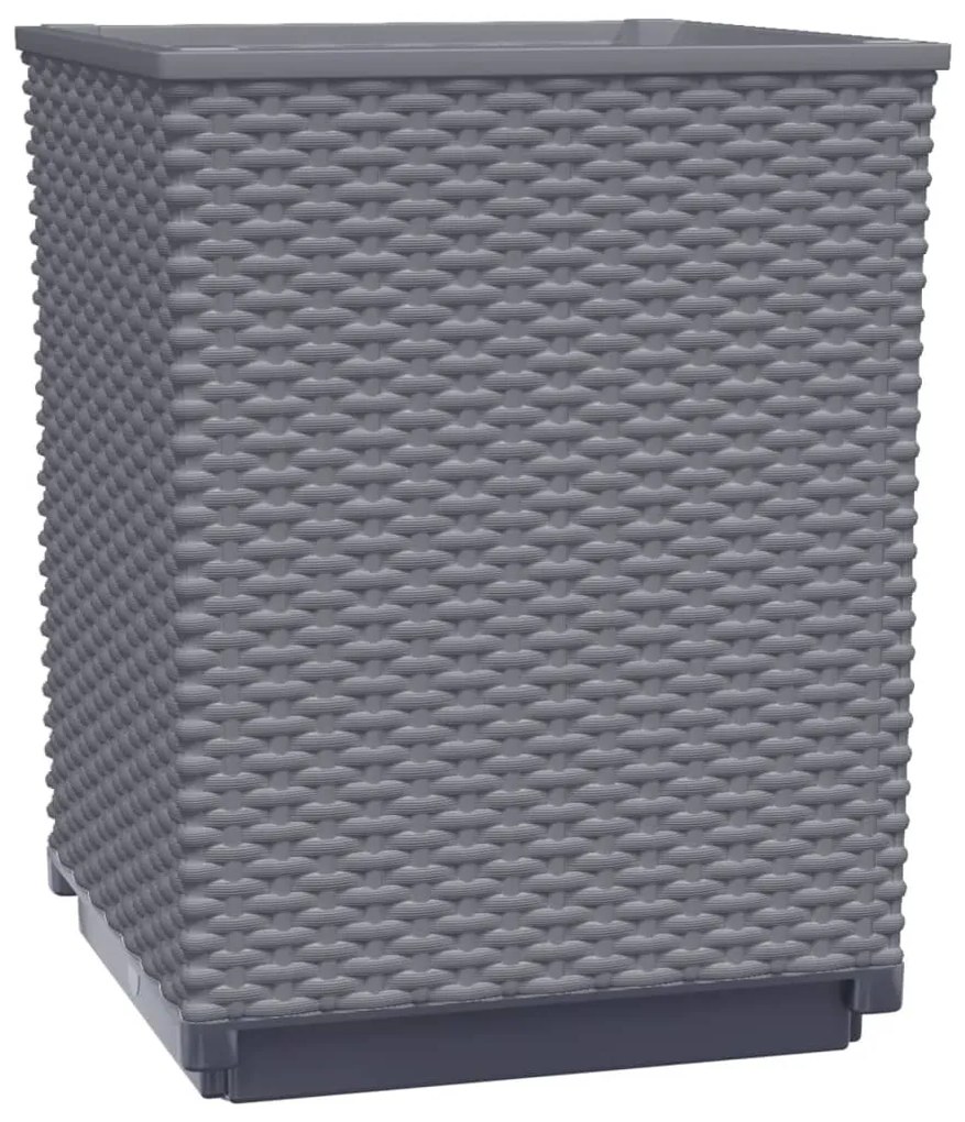 Vasos/floreiras 2 pcs 30x30x37 cm polipropileno cinzento azul