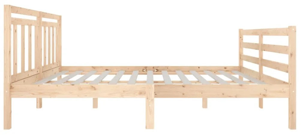 Estrutura de cama casal 135x190 cm madeira maciça